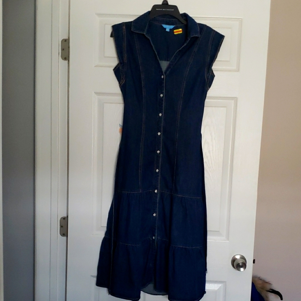 Xs Draper James Denim Sleeveless Dress